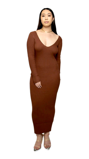 
                  
                    THE SASHA DRESS (COCOA)
                  
                