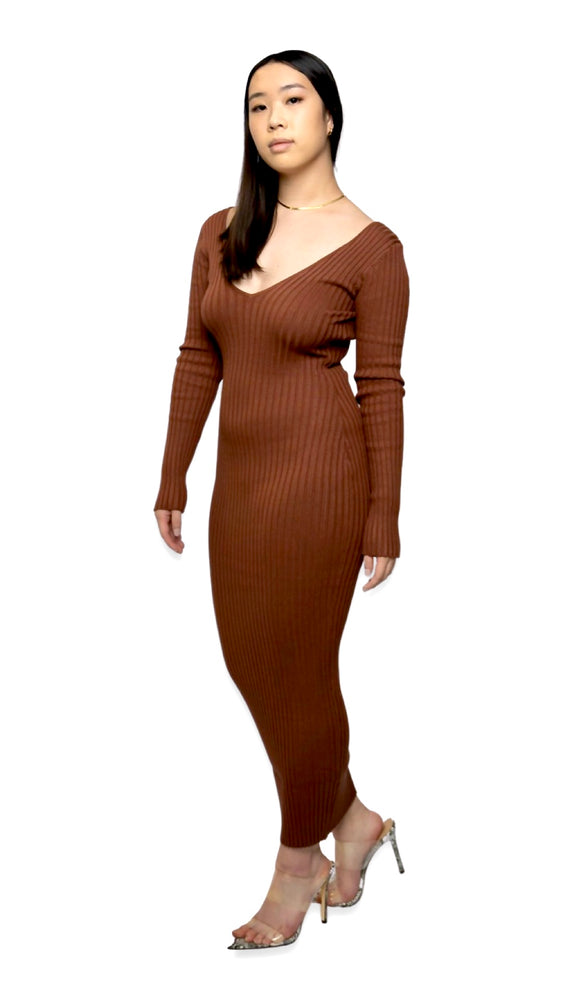 
                  
                    THE SASHA DRESS (COCOA)
                  
                