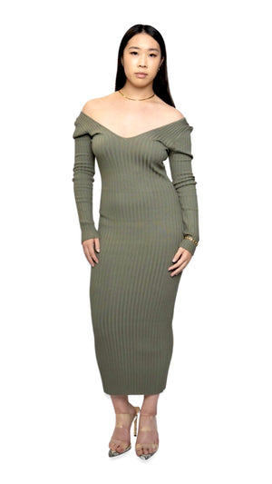 
                  
                    THE SASHA DRESS (MOSS)
                  
                